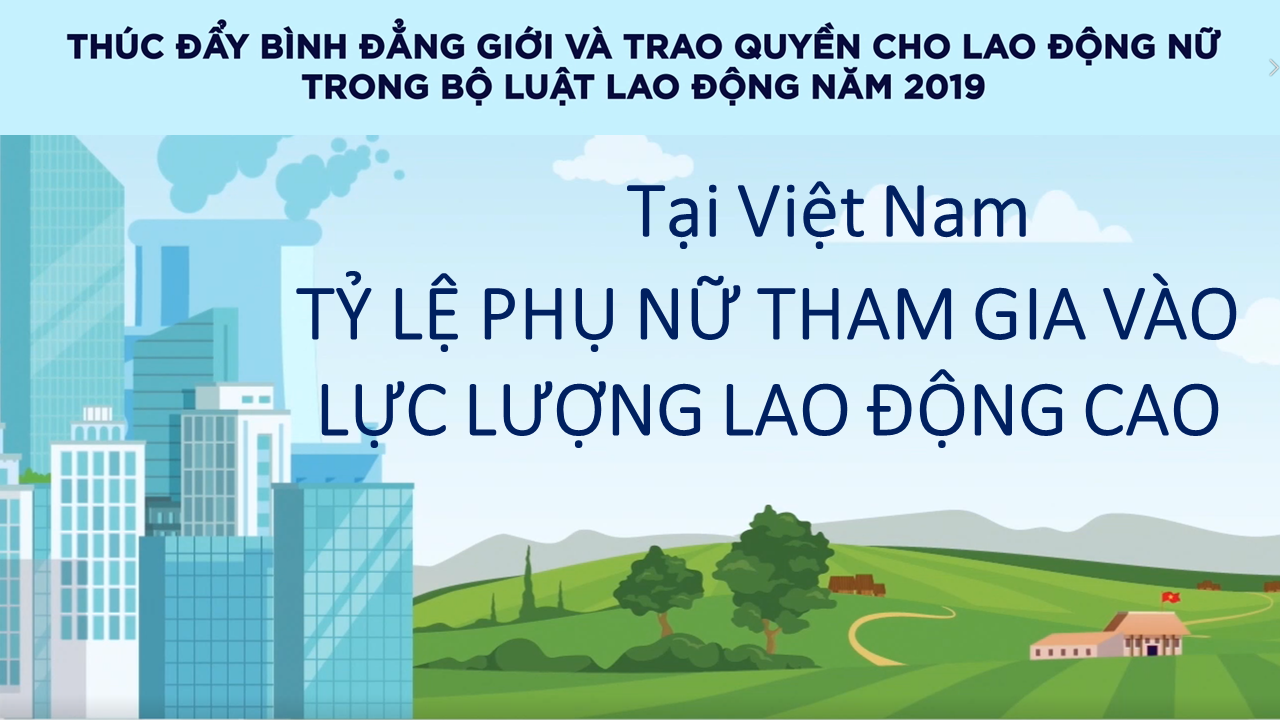 Thúc đẩy bình đẳng giới và trao quyền cho lao động nữ trong Bộ luật Lao động năm 2019