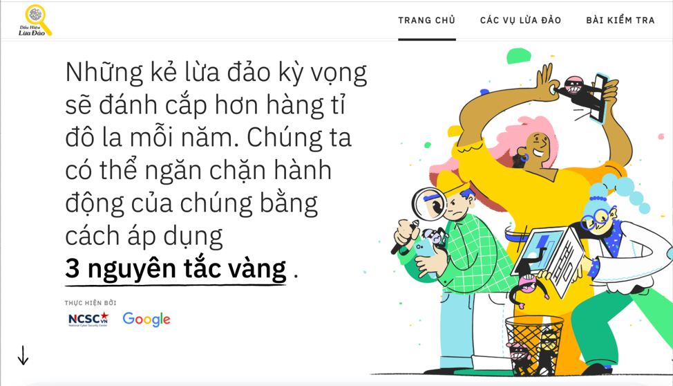 Google và NCSC ra mắt website cảnh báo lừa đảo trên mạng cho người Việt