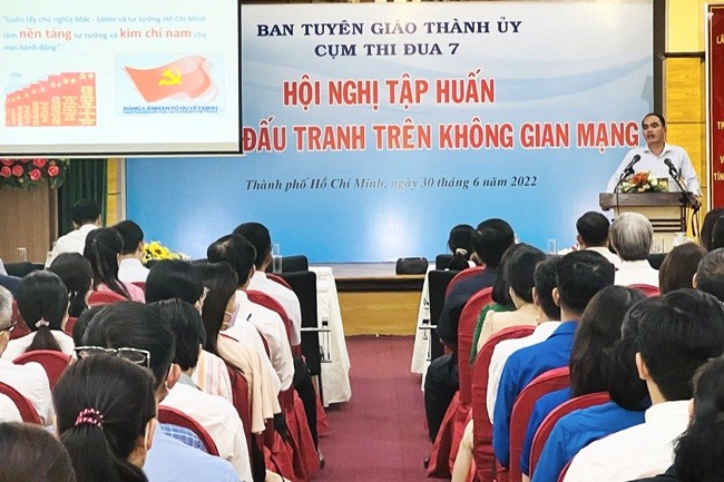 Cụm thi đua số 7 Ban Tuyên giáo Thành ủy TP Hồ Chí Minh tổ chức tập huấn kỹ năng đấu tranh trên không gian mạng