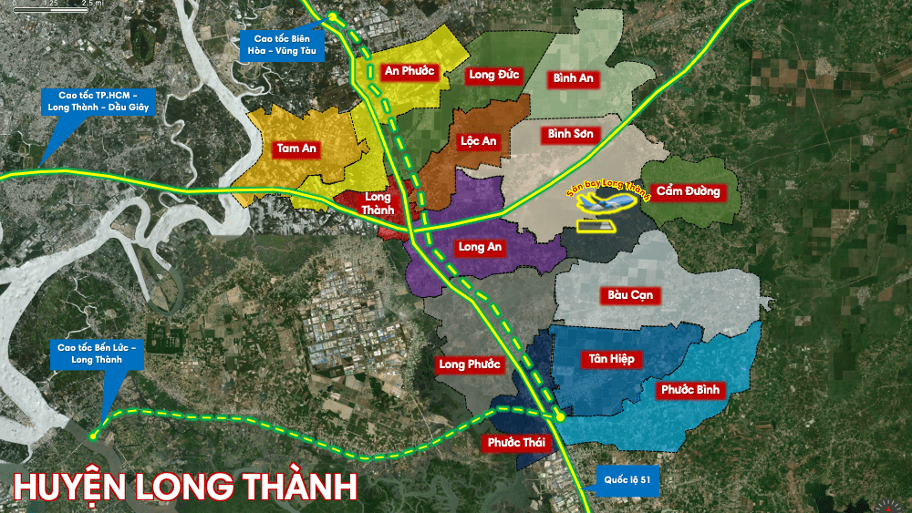 Quy hoạch 5 phân vùng phát triển tại Long Thành, nâng đô thị loại III vào năm 2030