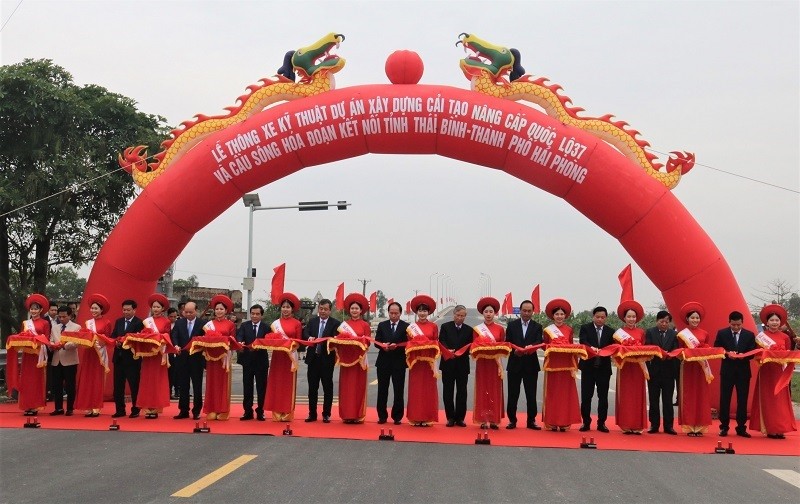 Thông xe cầu nối Thái Bình với thành phố Hải Phòng