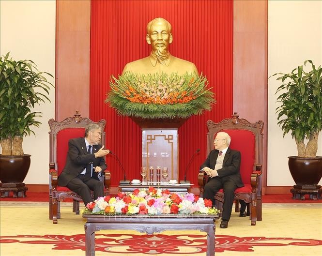 Tổng Bí thư Nguyễn Phú Trọng tiếp Đoàn đại biểu Đảng Phong trào Cánh tả Thống nhất, Cộng hòa Dominicana