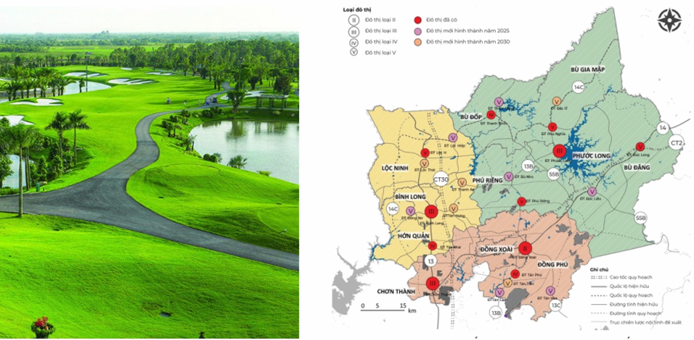 6 sân golf tỉnh Bình Phước vừa đề xuất nằm ở đâu?