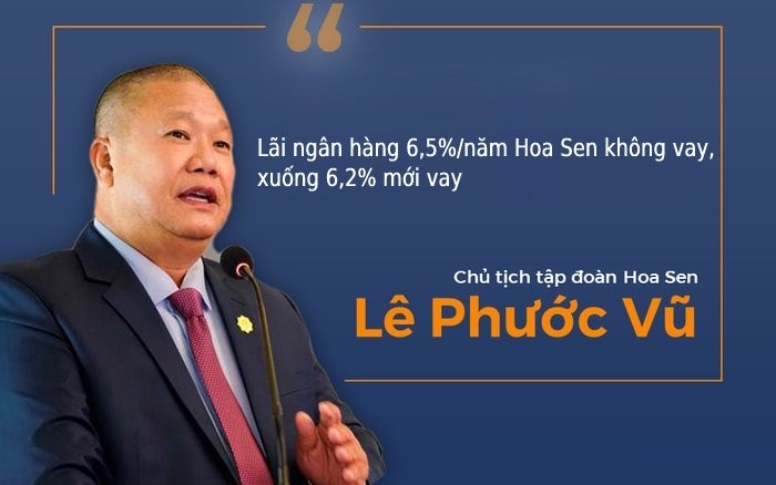Lãi ngân hàng 6,5%/năm thì Hoa Sen không vay, xuống 6,2% mới vay, "xưa các anh ăn tôi thì nay tôi ăn lại"