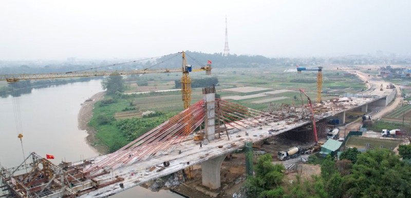 Cây cầu lớn nhất Thái Nguyên sẽ thông xe vào tháng 8, sau hơn 2 năm thi công