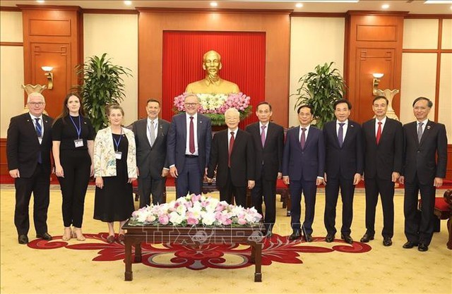 Tổng Bí thư Nguyễn Phú Trọng tiếp Thủ tướng Australia Anthony Albanese