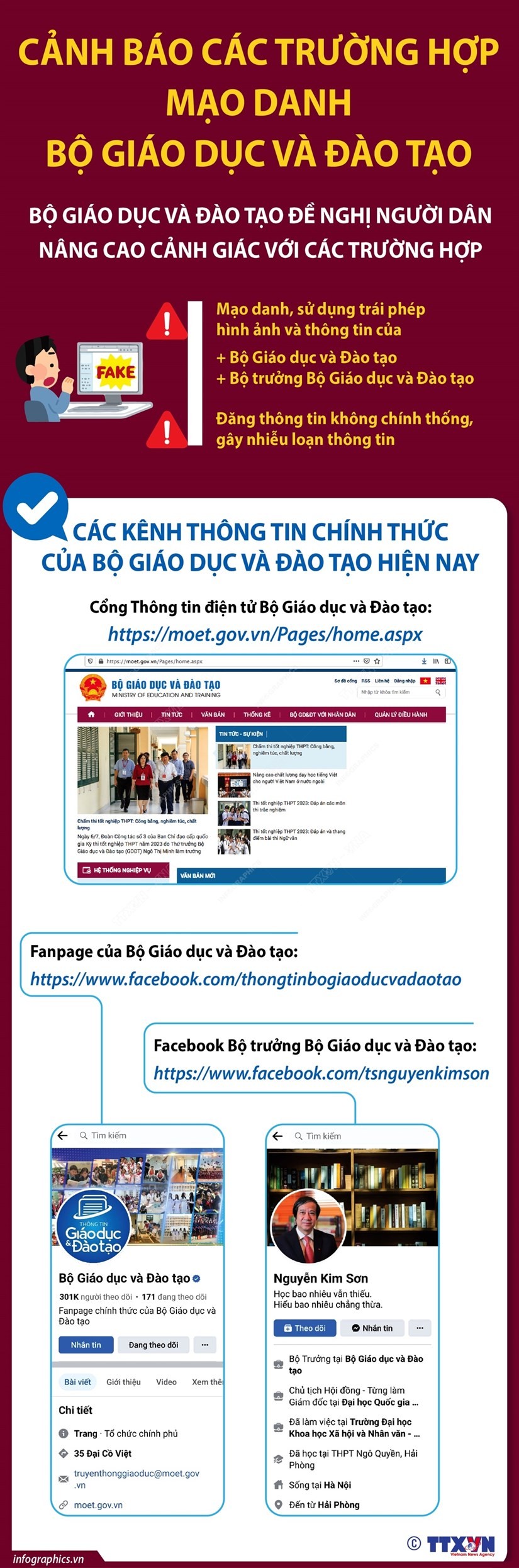 Cảnh báo các trường hợp mạo danh Bộ Giáo dục và Đào tạo