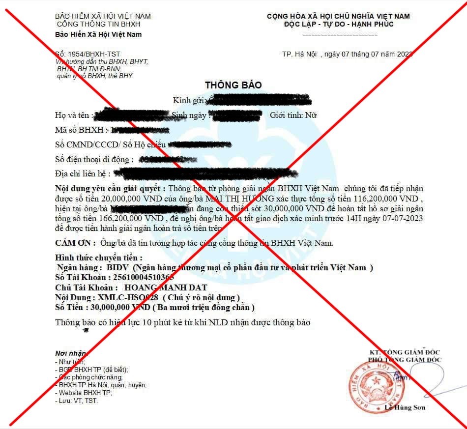 Lừa đảo khi làm dịch vụ BHXH trên mạng xã hội ngày càng tinh vi
