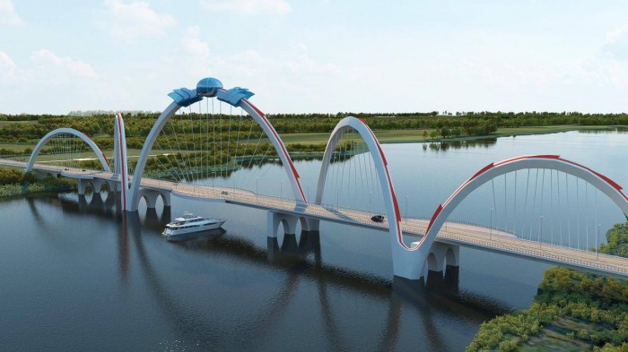 Sắp thông xe cầu vòm thép cao nhất Việt Nam