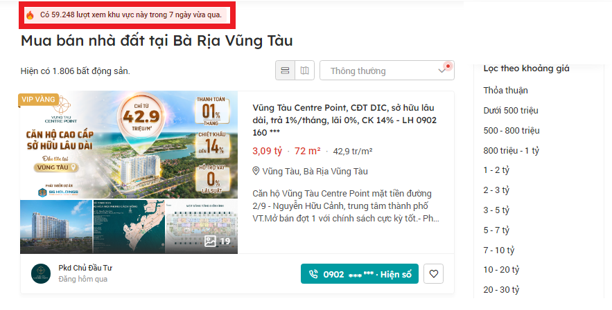 Bà Rịa – Vũng Tàu cảnh báo chủ đầu tư về giao dịch bất động sản