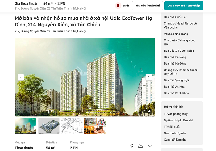 Chủ đầu tư UDIC khẳng định dự án UDIC EcoTower chưa đủ điều kiện để mở bán