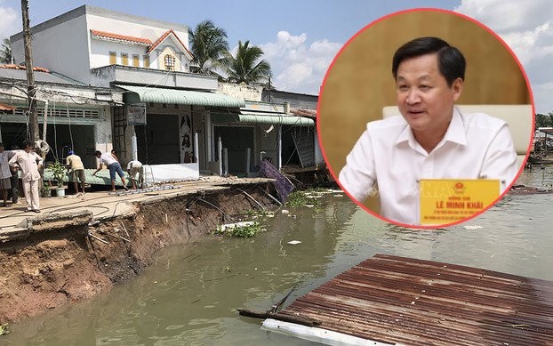 Sạt lở ở Đồng bằng sông Cửu Long diễn biến phức tạp, Phó Thủ tướng có chỉ đạo “nóng”