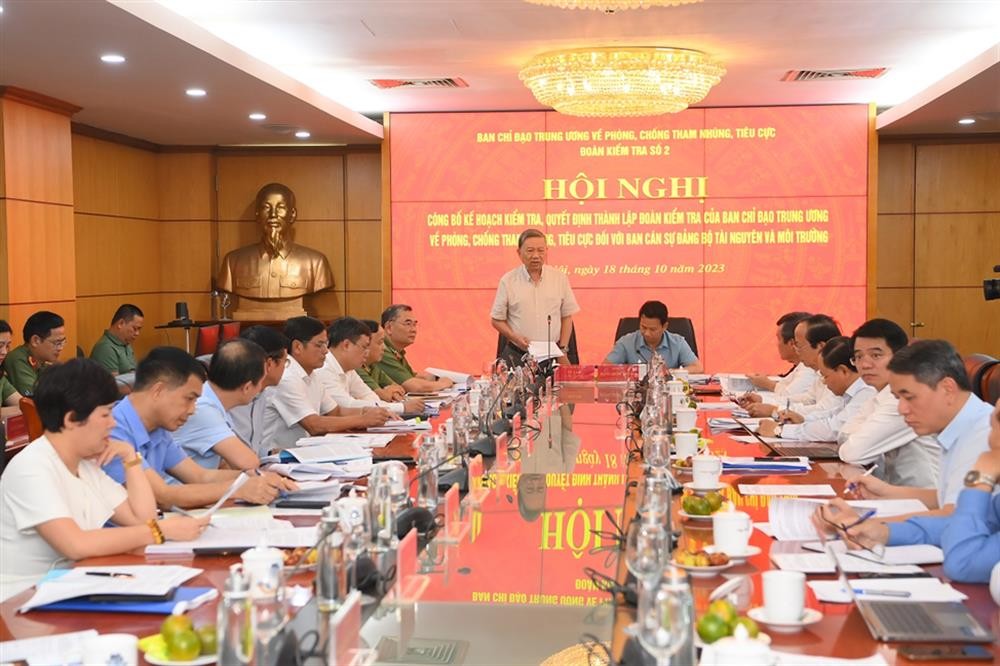 Công bố Kế hoạch kiểm tra đối với Ban cán sự đảng Bộ Tài nguyên và Môi trường