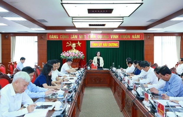 Thường trực Ban Bí thư làm việc với Ban Thường vụ Tỉnh ủy Hải Dương