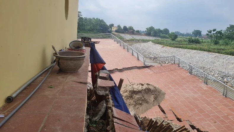 Vĩnh Phúc: Nhà thầu thi công chịu trách nhiệm chính về sự cố sập kè sông Phó Đáy