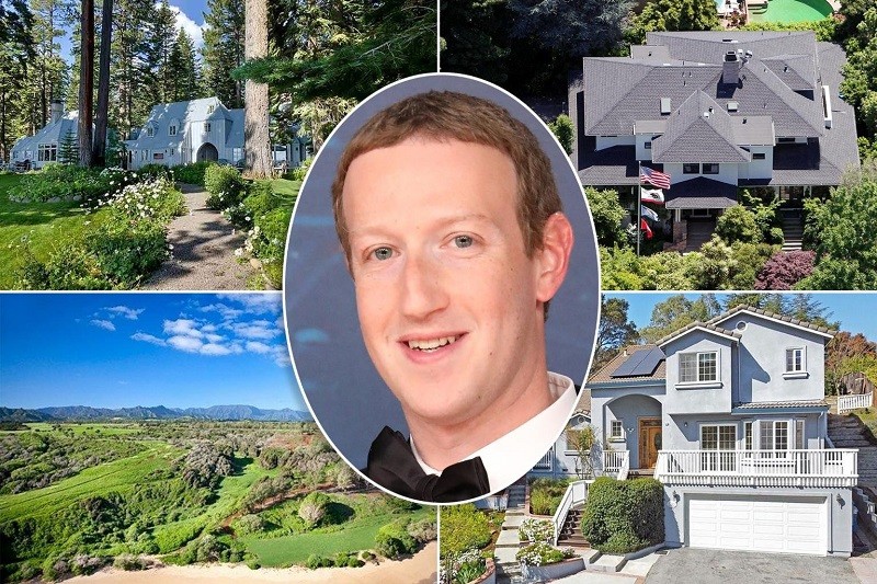 Khám phá danh mục bất động sản trị giá 300 triệu USD của CEO Mark Zuckerberg