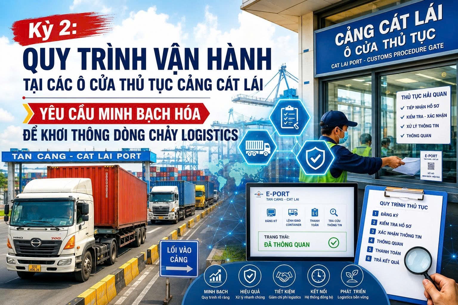 Quy trình vận hành phía sau ô cửa thủ tục Cảng Cát Lái - Yêu cầu minh bạch hóa để khơi thông dòng chảy logistics