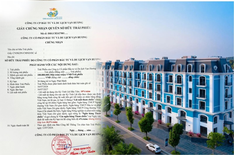 Vạn Hương tăng mạnh nợ trái phiếu lên hơn 11.000 tỷ đồng, điều chỉnh điều khoản một lô trái phiếu