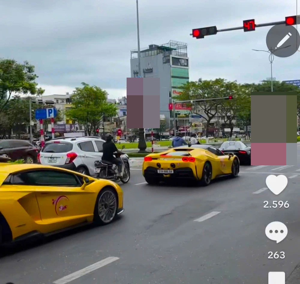Xử phạt dàn siêu xe ngang nhiên vượt đèn đỏ giữa trung tâm Đà Nẵng