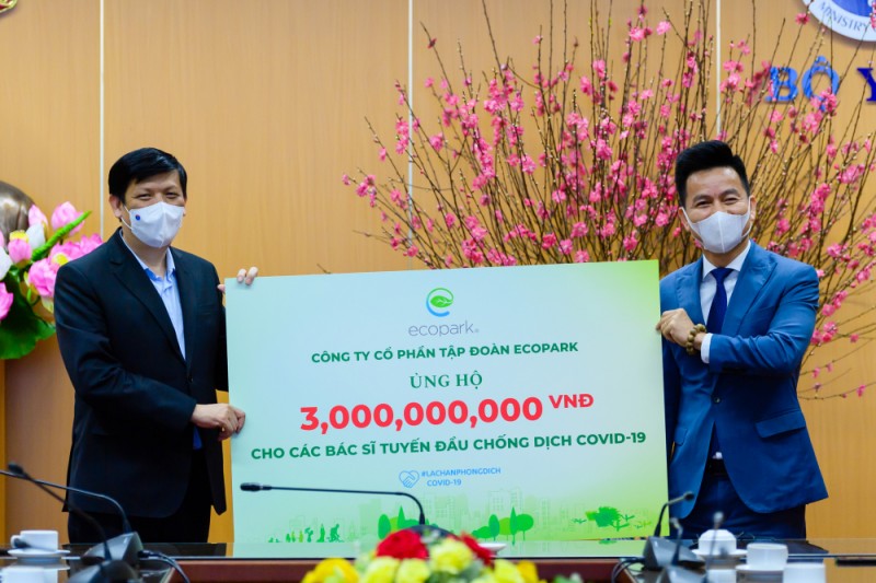 Ecopark dừng quảng cáo và sự kiện Tết để ủng hộ hàng tỷ đồng giúp Hải Dương chống Covid-19