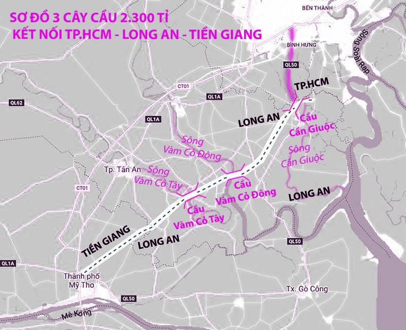 Long An: Tỉnh Long An kỳ vọng vào trục kết nối giao thông phía đông